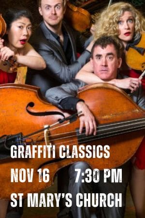 Graffiti Classics defy description – imagine 16 strings, 8 dancing feet and 4 voices in 1 hilarious electrifying show!